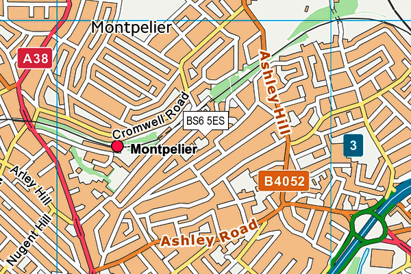 BS6 5ES map - OS VectorMap District (Ordnance Survey)