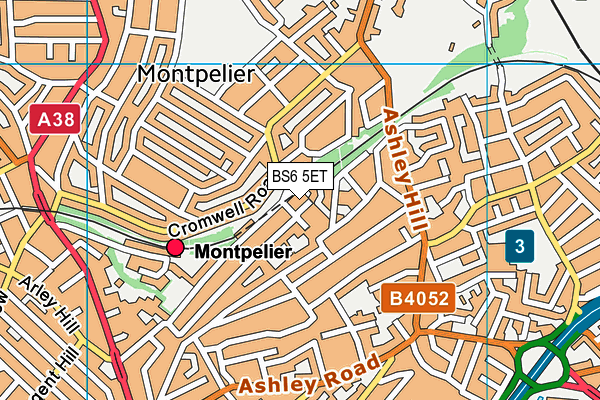 BS6 5ET map - OS VectorMap District (Ordnance Survey)