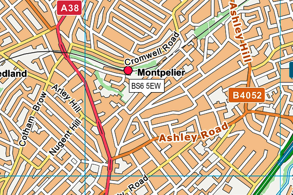 BS6 5EW map - OS VectorMap District (Ordnance Survey)