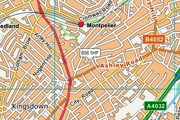 BS6 5HP map - OS VectorMap District (Ordnance Survey)