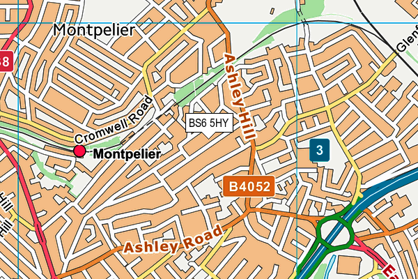 BS6 5HY map - OS VectorMap District (Ordnance Survey)