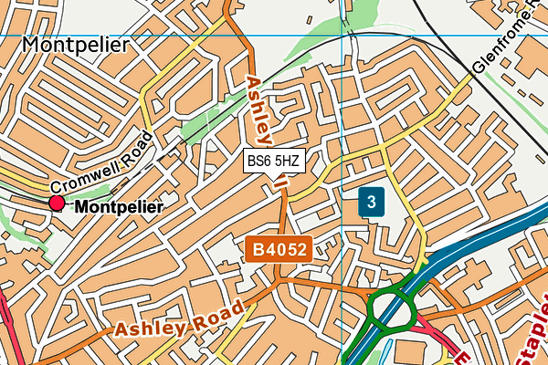 BS6 5HZ map - OS VectorMap District (Ordnance Survey)