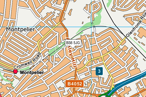 BS6 5JG map - OS VectorMap District (Ordnance Survey)