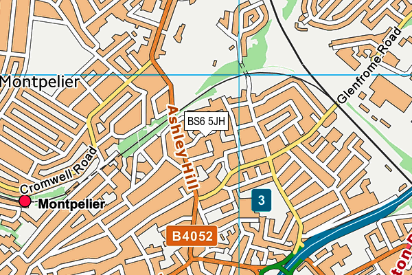 BS6 5JH map - OS VectorMap District (Ordnance Survey)