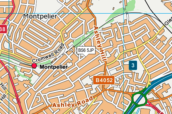 BS6 5JP map - OS VectorMap District (Ordnance Survey)