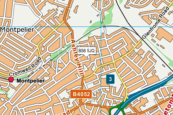 BS6 5JQ map - OS VectorMap District (Ordnance Survey)