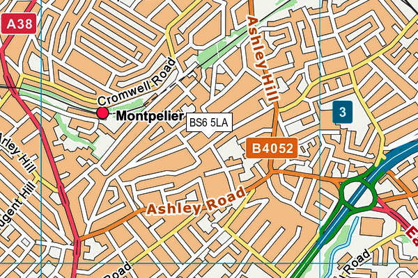 BS6 5LA map - OS VectorMap District (Ordnance Survey)