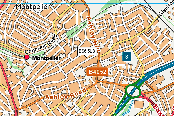 BS6 5LB map - OS VectorMap District (Ordnance Survey)