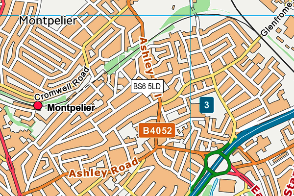 BS6 5LD map - OS VectorMap District (Ordnance Survey)