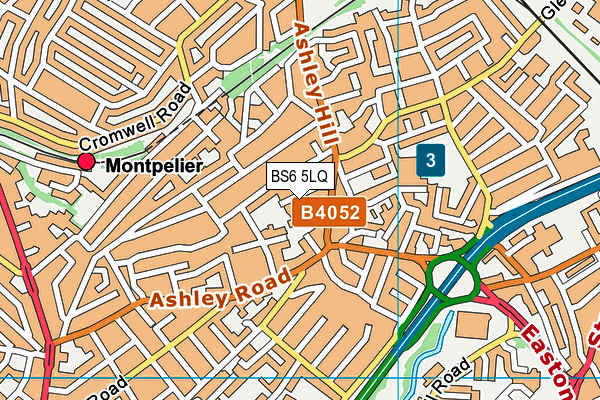 St Barnabas Primary School map (BS6 5LQ) - OS VectorMap District (Ordnance Survey)
