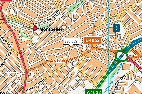 BS6 5LS map - OS VectorMap District (Ordnance Survey)