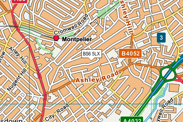 BS6 5LX map - OS VectorMap District (Ordnance Survey)