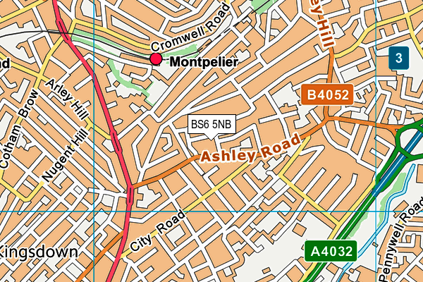 BS6 5NB map - OS VectorMap District (Ordnance Survey)