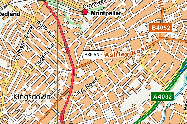 BS6 5NP map - OS VectorMap District (Ordnance Survey)