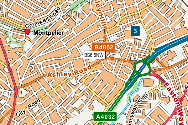 BS6 5NW map - OS VectorMap District (Ordnance Survey)