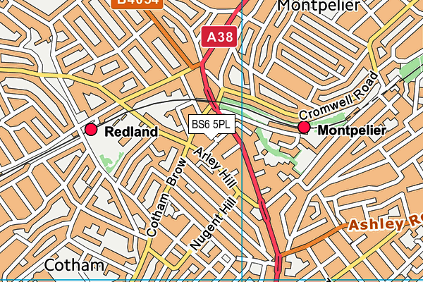 BS6 5PL map - OS VectorMap District (Ordnance Survey)