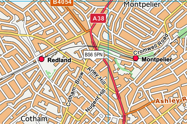 BS6 5PN map - OS VectorMap District (Ordnance Survey)