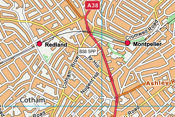 BS6 5PP map - OS VectorMap District (Ordnance Survey)