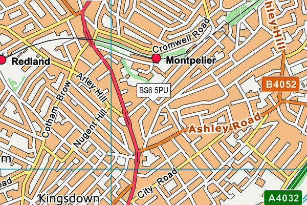 BS6 5PU map - OS VectorMap District (Ordnance Survey)