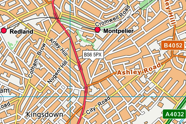 BS6 5PX map - OS VectorMap District (Ordnance Survey)