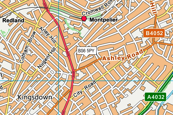 BS6 5PY map - OS VectorMap District (Ordnance Survey)