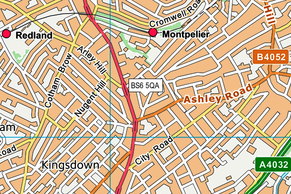 BS6 5QA map - OS VectorMap District (Ordnance Survey)