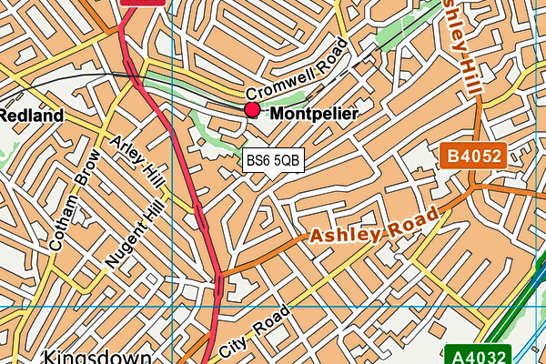 BS6 5QB map - OS VectorMap District (Ordnance Survey)