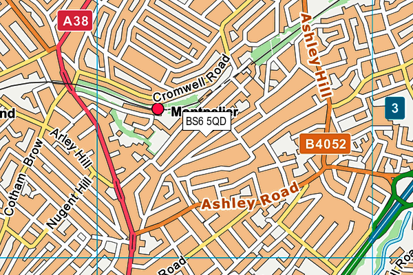 BS6 5QD map - OS VectorMap District (Ordnance Survey)