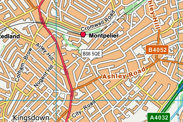 BS6 5QE map - OS VectorMap District (Ordnance Survey)