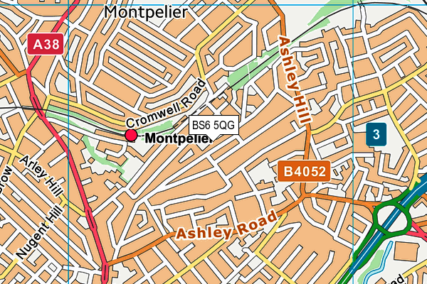 BS6 5QG map - OS VectorMap District (Ordnance Survey)