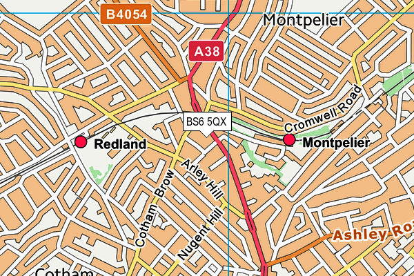 BS6 5QX map - OS VectorMap District (Ordnance Survey)