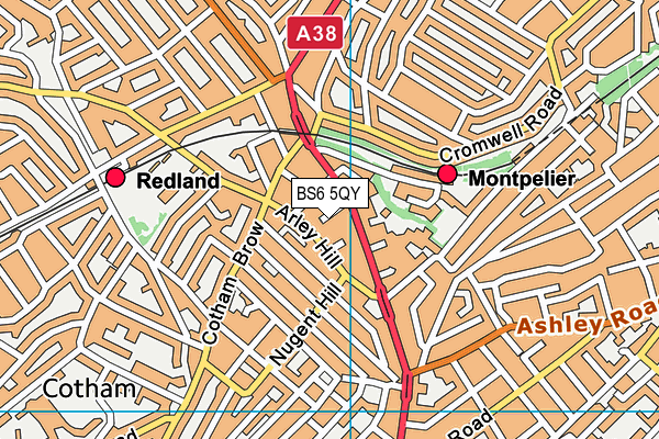 BS6 5QY map - OS VectorMap District (Ordnance Survey)