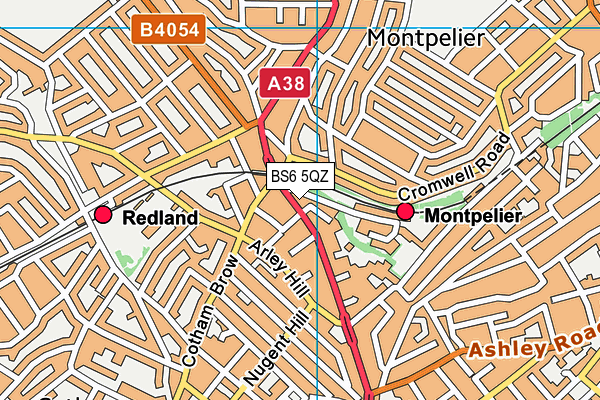 BS6 5QZ map - OS VectorMap District (Ordnance Survey)