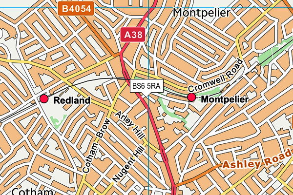 BS6 5RA map - OS VectorMap District (Ordnance Survey)