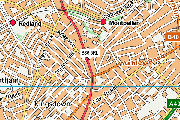 BS6 5RL map - OS VectorMap District (Ordnance Survey)