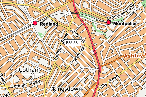 BS6 5SL map - OS VectorMap District (Ordnance Survey)
