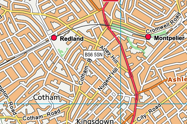 BS6 5SN map - OS VectorMap District (Ordnance Survey)