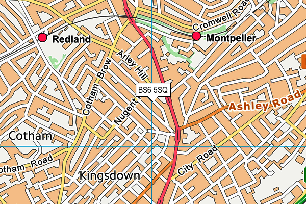 BS6 5SQ map - OS VectorMap District (Ordnance Survey)