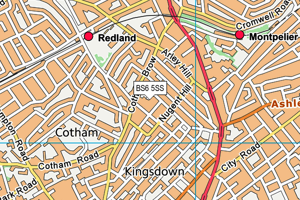 BS6 5SS map - OS VectorMap District (Ordnance Survey)