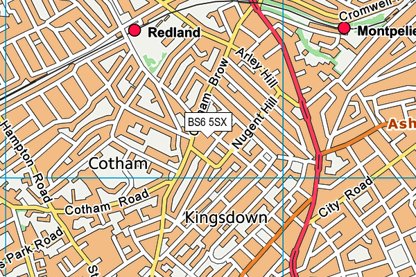 BS6 5SX map - OS VectorMap District (Ordnance Survey)