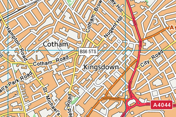 BS6 5TS map - OS VectorMap District (Ordnance Survey)