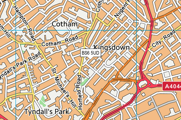 Map of WOODWARD A P LIMITED at district scale