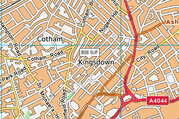 BS6 5UF map - OS VectorMap District (Ordnance Survey)