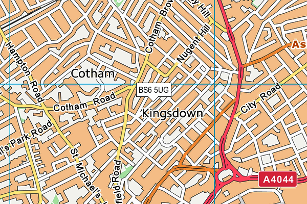 BS6 5UG map - OS VectorMap District (Ordnance Survey)