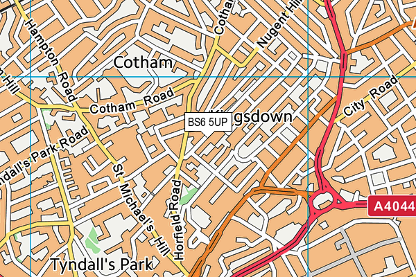 BS6 5UP map - OS VectorMap District (Ordnance Survey)