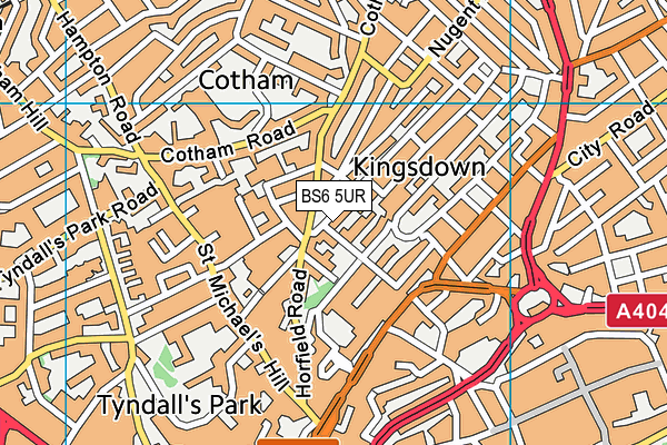 BS6 5UR map - OS VectorMap District (Ordnance Survey)