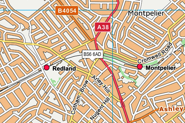 BS6 6AD map - OS VectorMap District (Ordnance Survey)