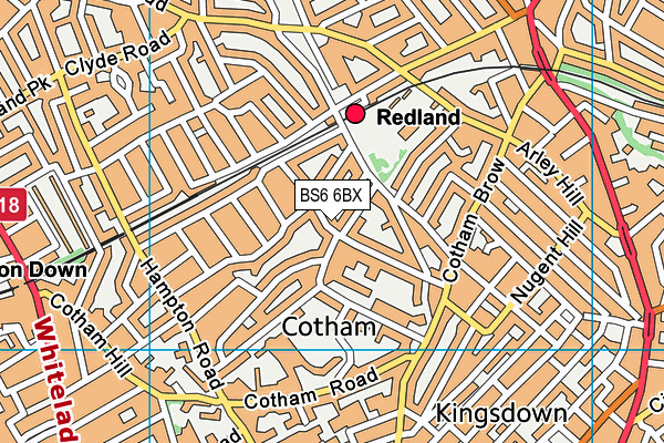 BS6 6BX map - OS VectorMap District (Ordnance Survey)