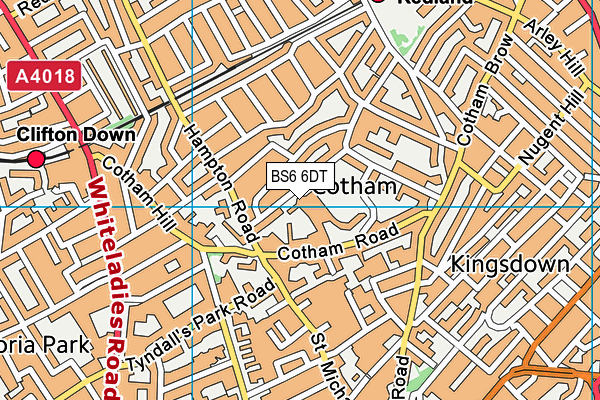 Cotham School map (BS6 6DT) - OS VectorMap District (Ordnance Survey)