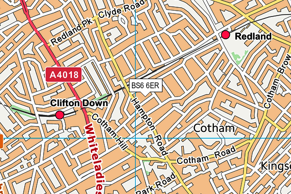 BS6 6ER map - OS VectorMap District (Ordnance Survey)